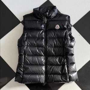 Moncler Shiny Black Puffer Vest